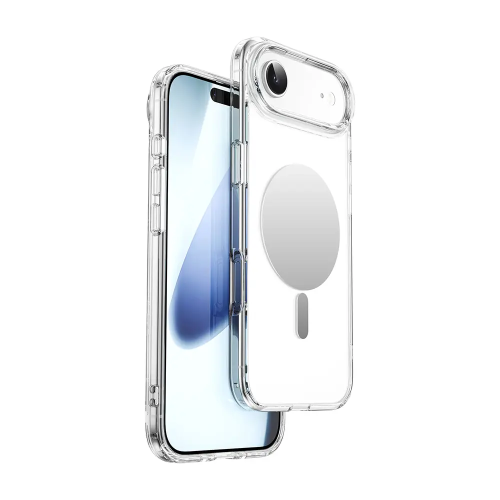 iPhone 17 Air MagSafe Uyumlu Şeffaf Aynalı Kılıf - Wiwu MCC-701 Aynalı Pro