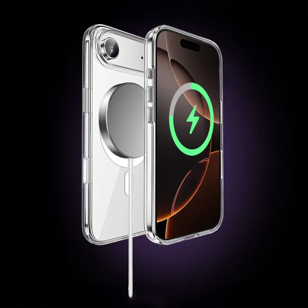 iPhone 17 Air MagSafe Uyumlu Şeffaf Sert PC Kılıf - Wlons Pita