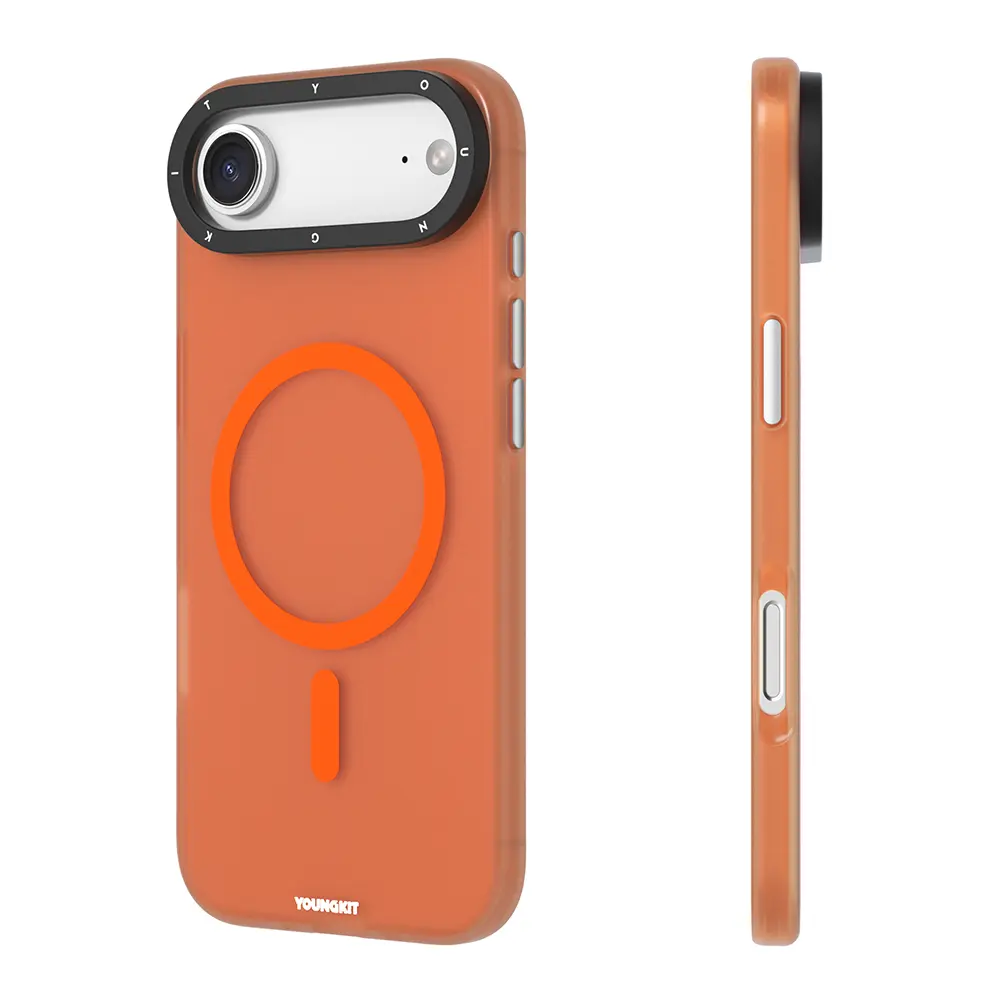 iPhone 17 Air MagSafe Uyumlu Şeffaf Kılıf - Youngkit Hidden Sand