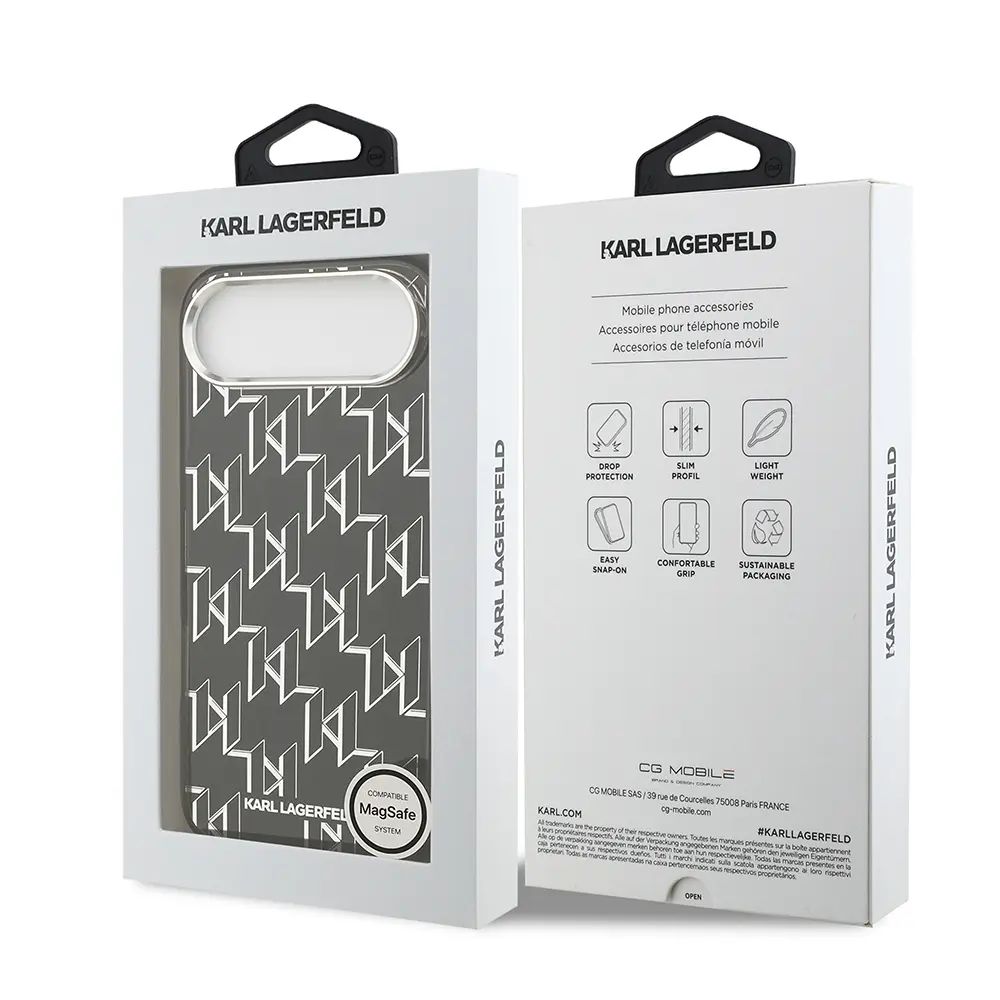 iPhone 17 Air MagSafe Uyumlu IML Baskılı Monogram Kılıf - Karl Lagerfeld