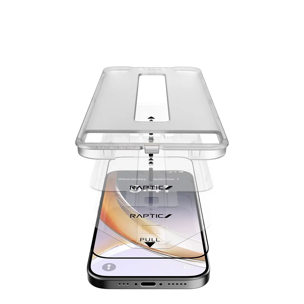 iPhone 17 Air 2.5D Ekran Koruyucu, 2 Adet ve Uygulama Aparatlı - Raptic Air Glass
