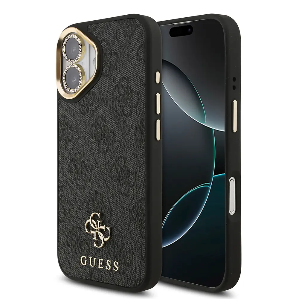 iPhone 17 Guess Lisanslı 4G Logolu Kılıf + Ekran ve Lens Koruyucu Set