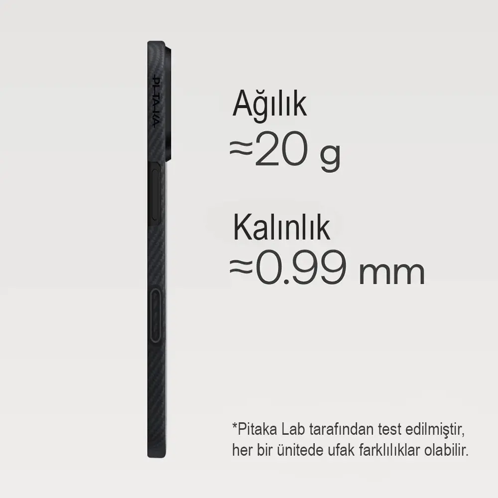 iPhone 17 MagSafe Uyumlu Aramid Fiber Kılıf - Pitaka Ultra-Slim Classic