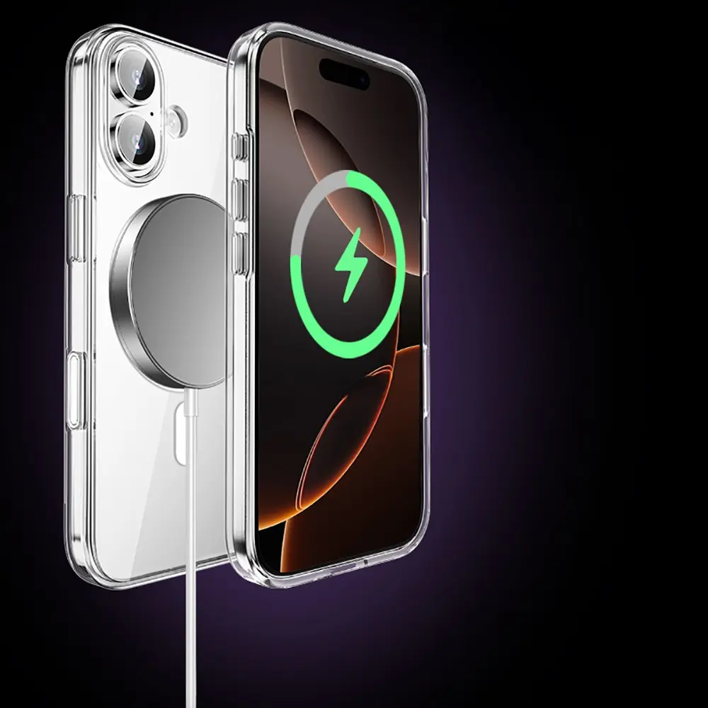 iPhone 17 MagSafe Uyumlu Şeffaf Sert PC Kılıf - Wlons Pita