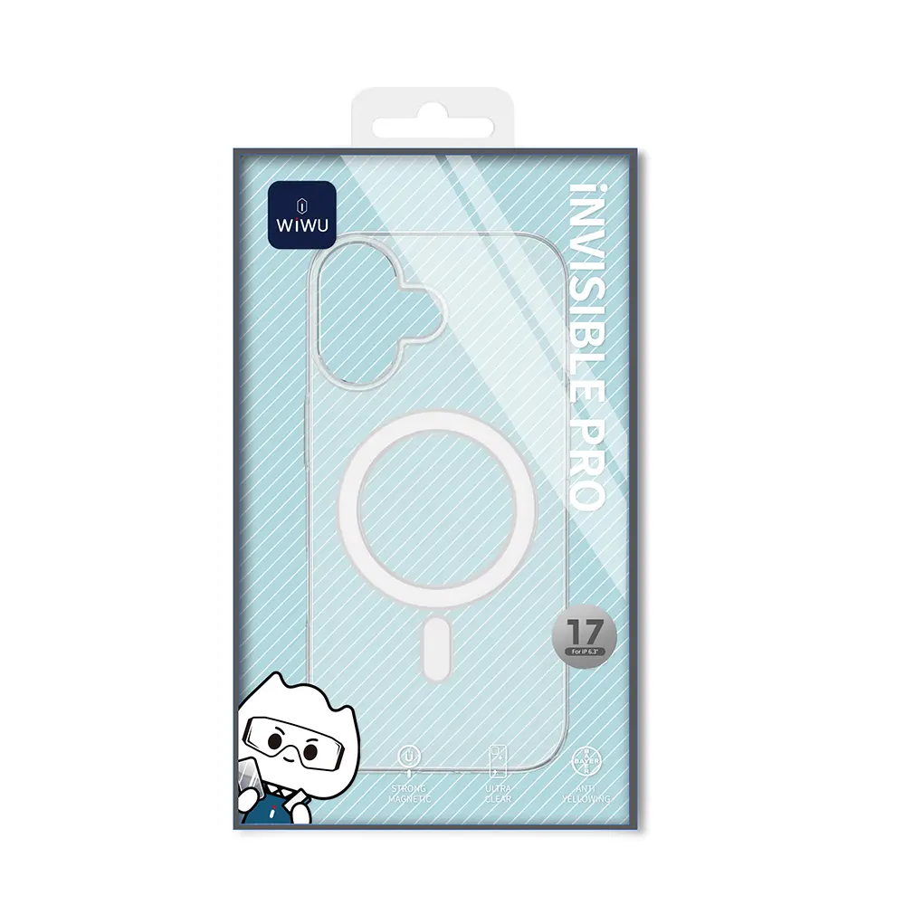 iPhone 17 MagSafe Uyumlu Şeffaf Sert PC Kılıf - Wiwu Invisible Pro