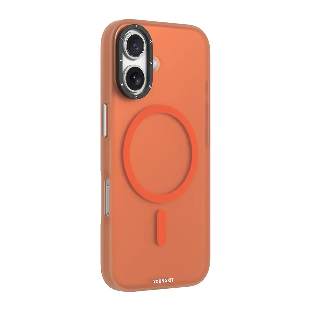 iPhone 17 MagSafe Uyumlu Şeffaf Kılıf - Youngkit Hidden Sand