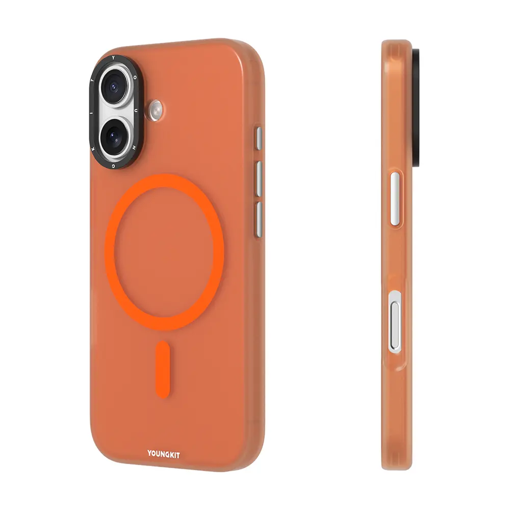 iPhone 17 MagSafe Uyumlu Şeffaf Kılıf - Youngkit Hidden Sand