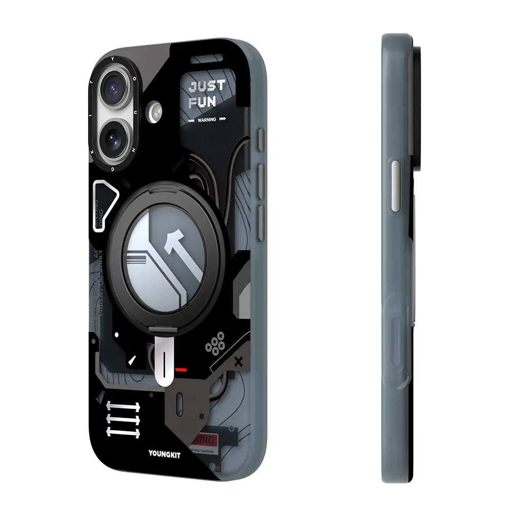 iPhone 17 MagSafe Uyumlu Halka Standlı Kılıf - Youngkit Starship