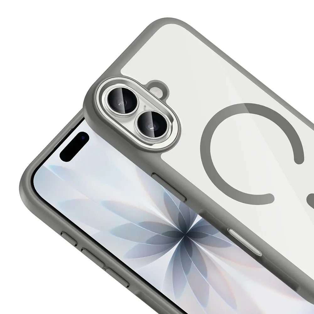 iPhone 17 MagSafe Uyumlu Metal Kamera Çerçeveli Kılıf - Zore Tiko