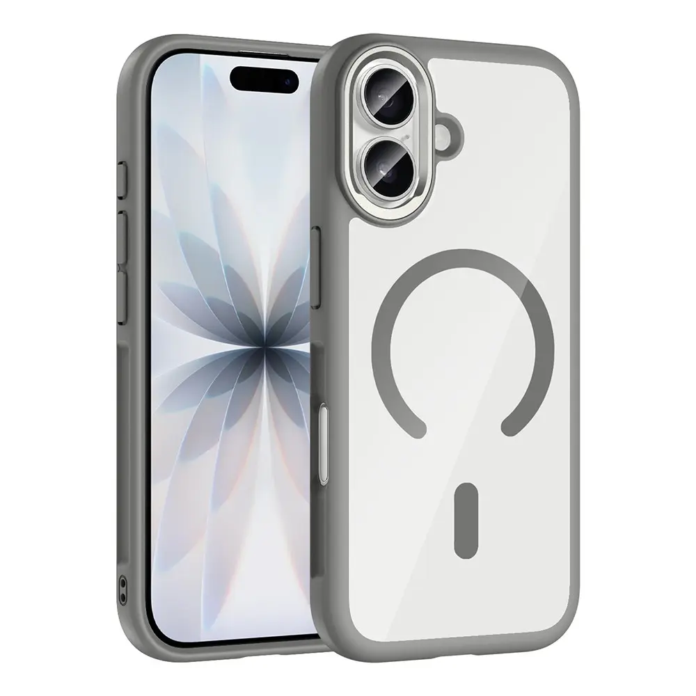 iPhone 17 MagSafe Uyumlu Metal Kamera Çerçeveli Kılıf - Zore Tiko