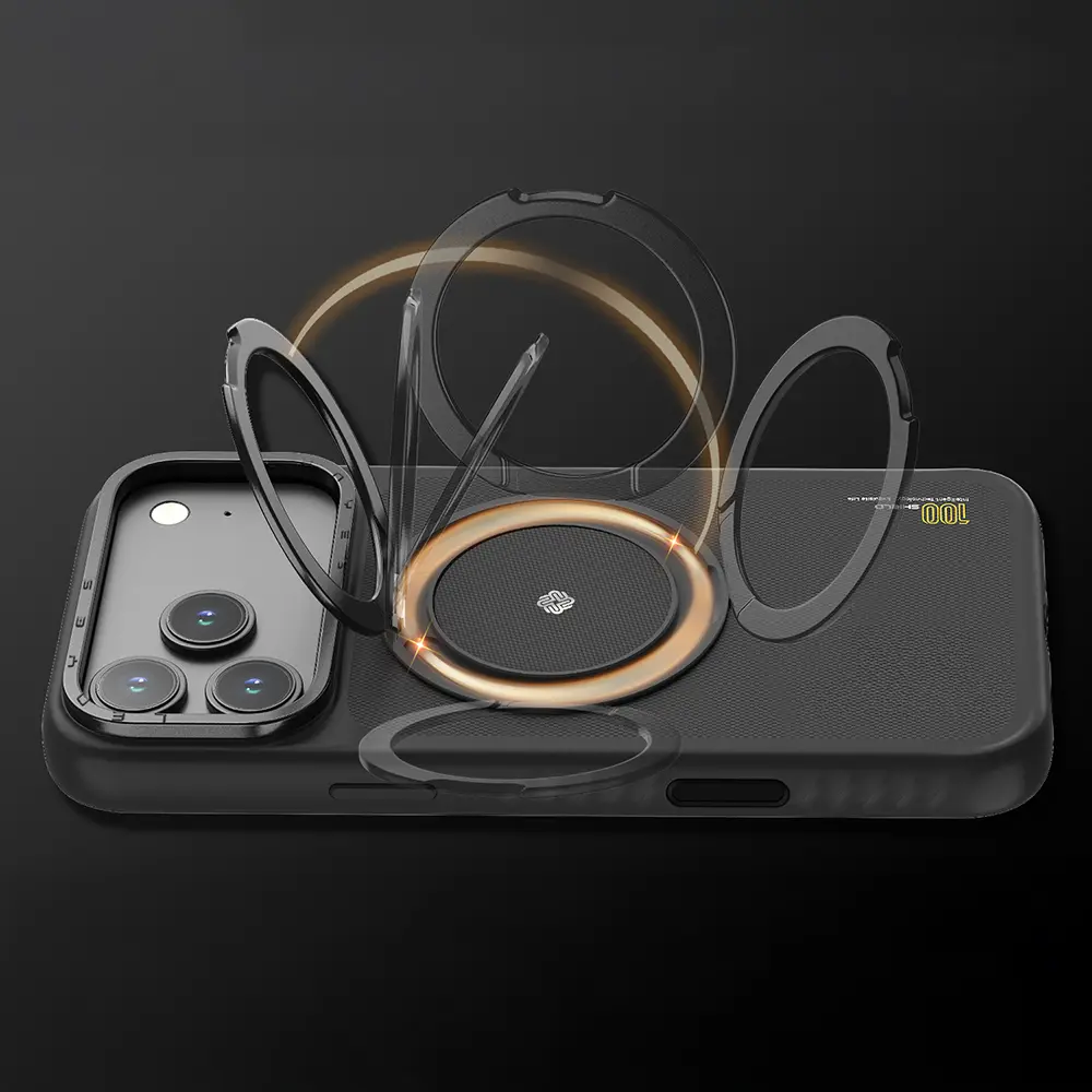 iPhone 17 MagSafe Uyumlu Metal Standlı Kılıf - Lenyes CK225