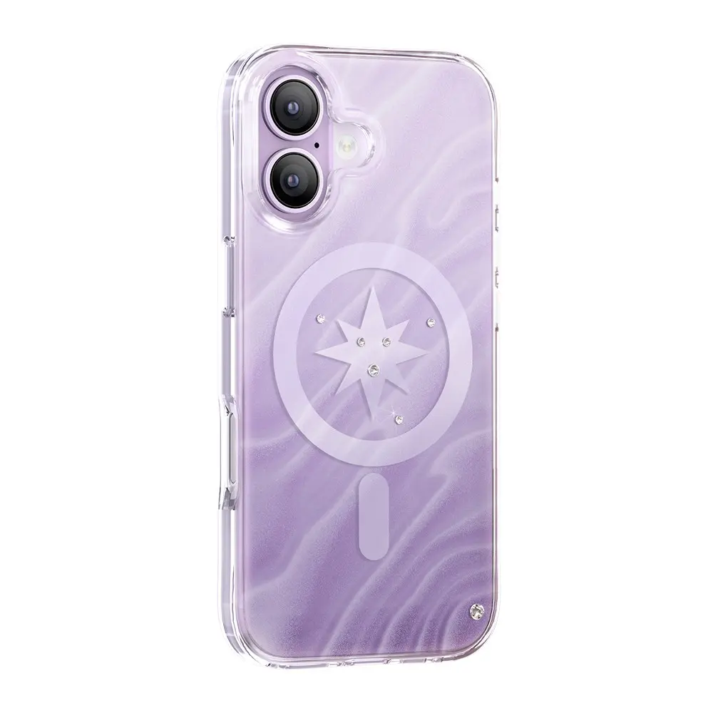 iPhone 17 MagSafe Uyumlu Swarovski Taşlı Sert PC Kılıf - Zore Paris Rovix