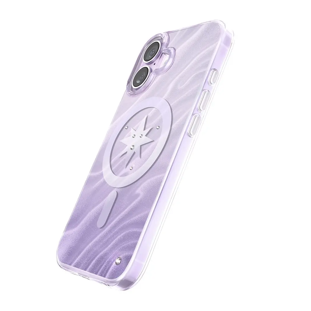 iPhone 17 MagSafe Uyumlu Swarovski Taşlı Sert PC Kılıf - Zore Paris Rovix