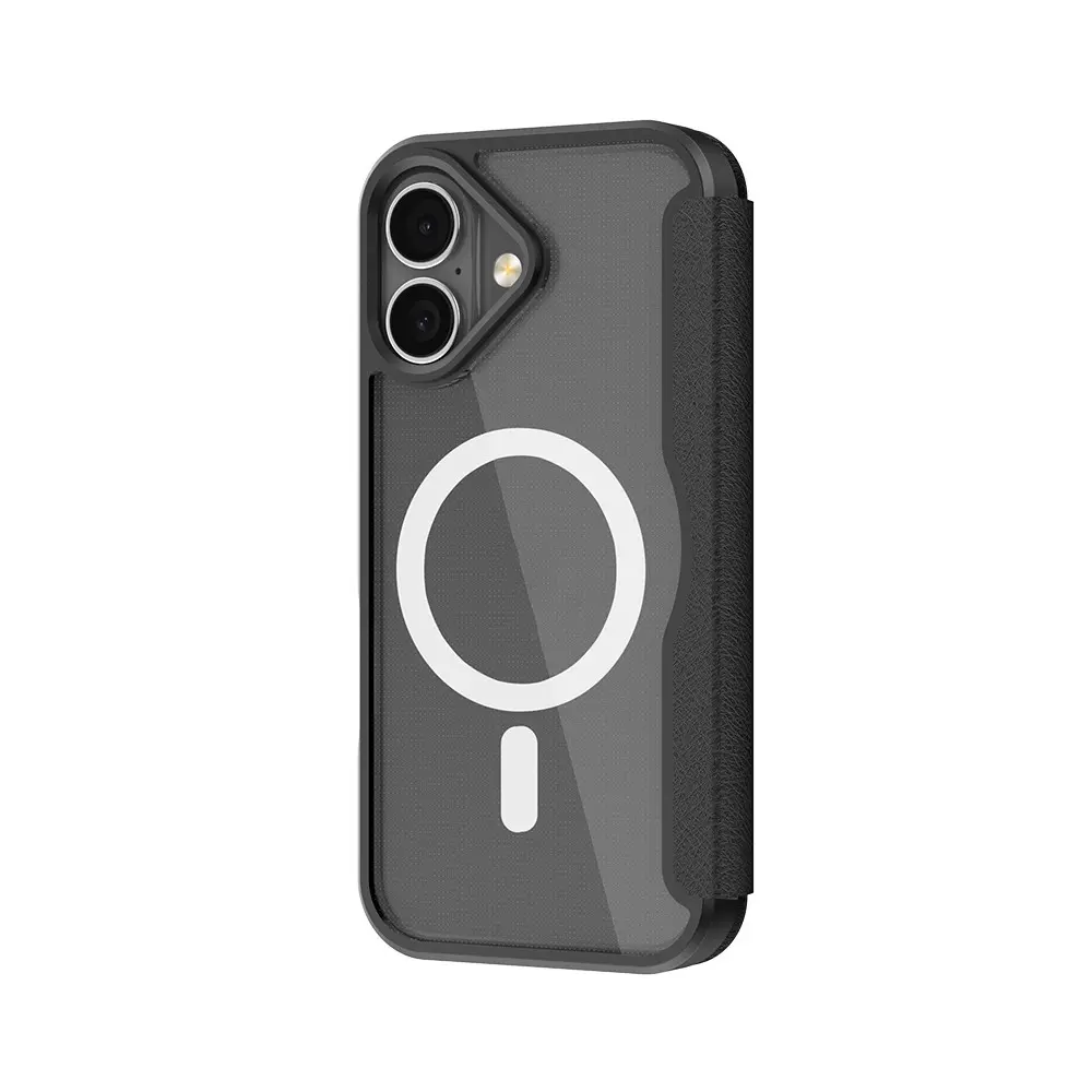 iPhone 17 MagSafe Uyumlu Şeffaf Kartlıklı Kapaklı Kılıf - Raptic Air Folio