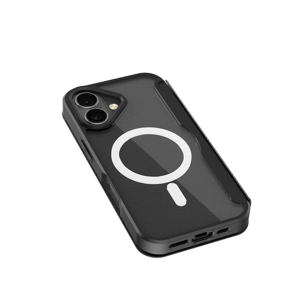 iPhone 17 MagSafe Uyumlu Şeffaf Kartlıklı Kapaklı Kılıf - Raptic Air Folio