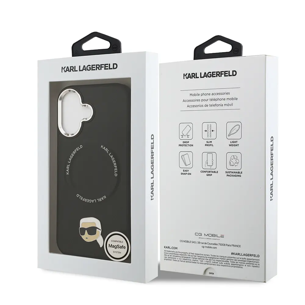 iPhone 17 MagSafe Uyumlu PU Deri Kılıf - Karl Lagerfeld