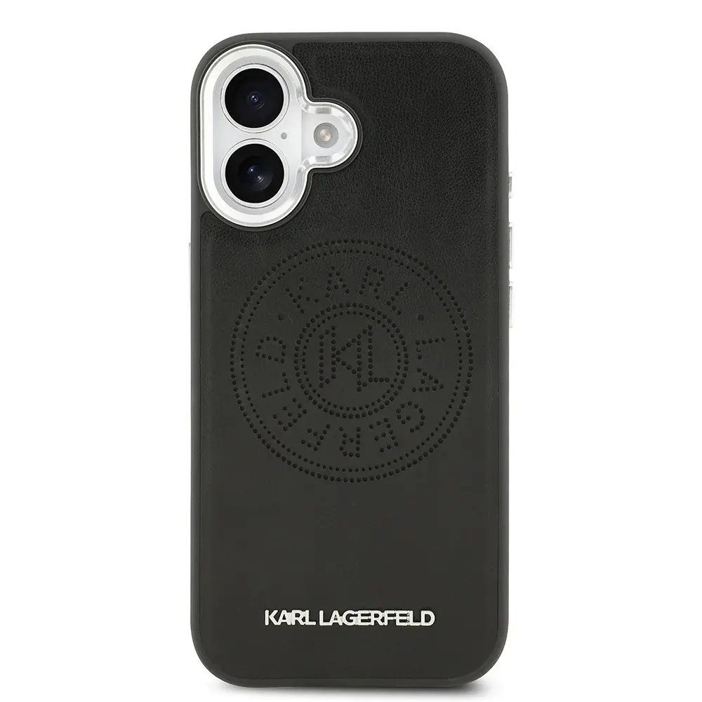 iPhone 17 MagSafe Uyumlu Delikli Tasarım PU Deri Kılıf - Karl Lagerfeld