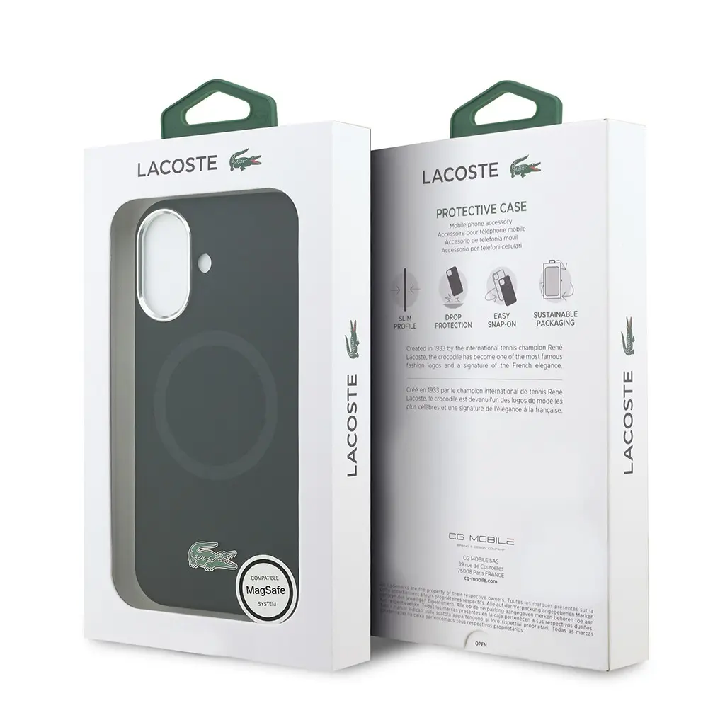 iPhone 17 MagSafe Uyumlu Silikon Kılıf - Lacoste İkonik Logolu