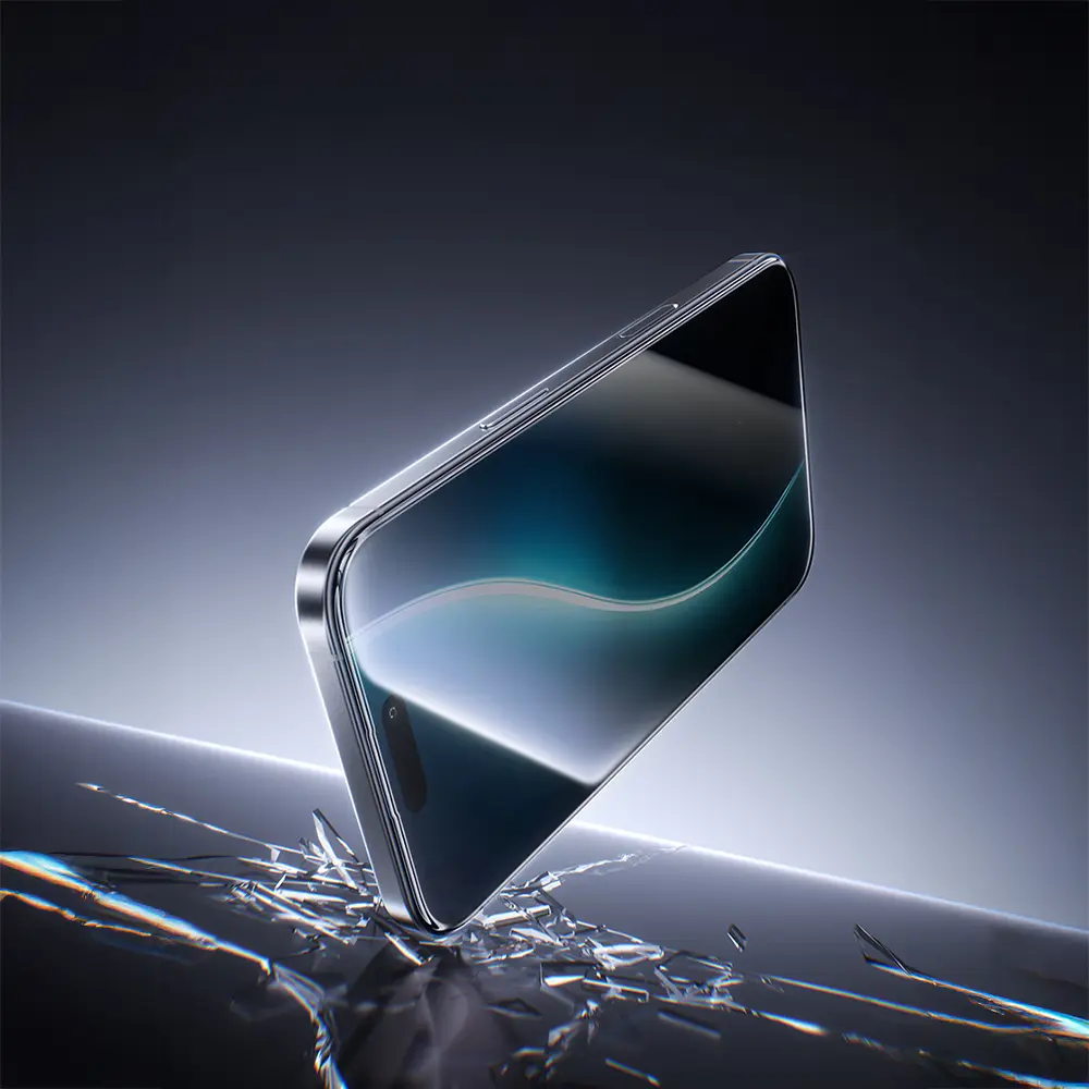 iPhone 17 Pro Hayalet Ekran Koruyucu, Uygulama Aparatlı - Benks Glass Warrior Privacy