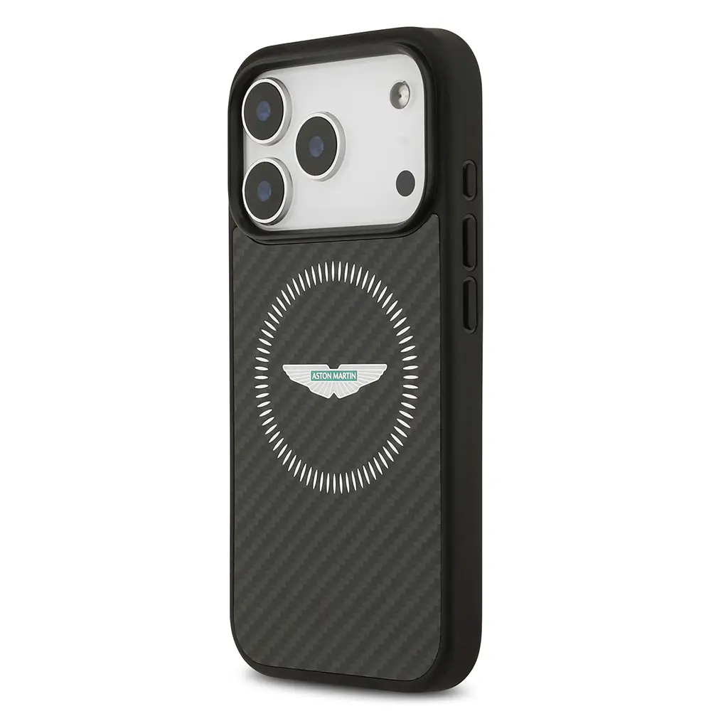 iPhone 17 Pro MagSafe Uyumlu Karbon Fiber Kılıf - Aston Martin