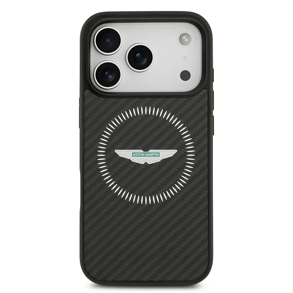 iPhone 17 Pro MagSafe Uyumlu Karbon Fiber Kılıf - Aston Martin