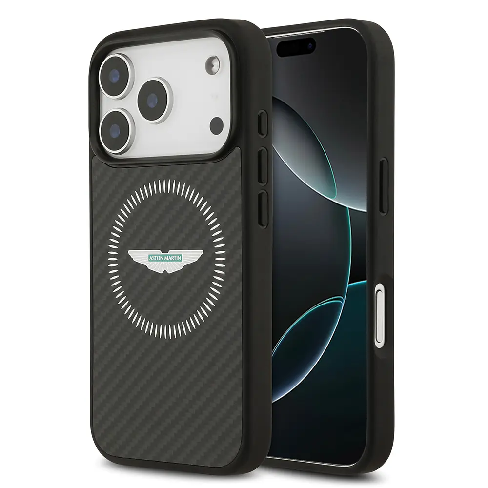 iPhone 17 Pro MagSafe Uyumlu Karbon Fiber Kılıf - Aston Martin