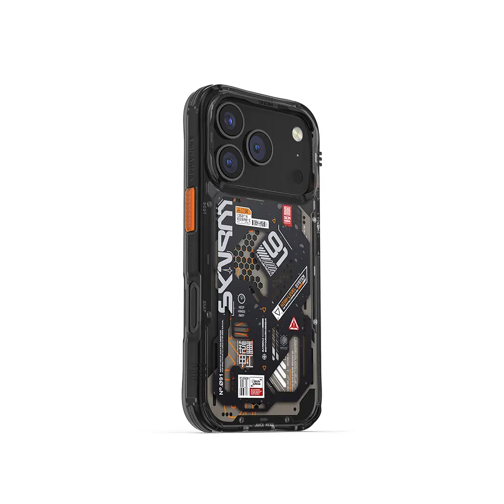 iPhone 17 Pro Desenli Airbag Tasarımlı Şeffaf Kılıf - Skinarma Spectra