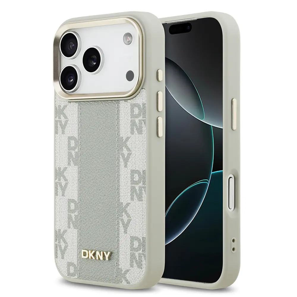 iPhone 17 Pro MagSafe Uyumlu 3D Checkered Desenli Kılıf - DKNY