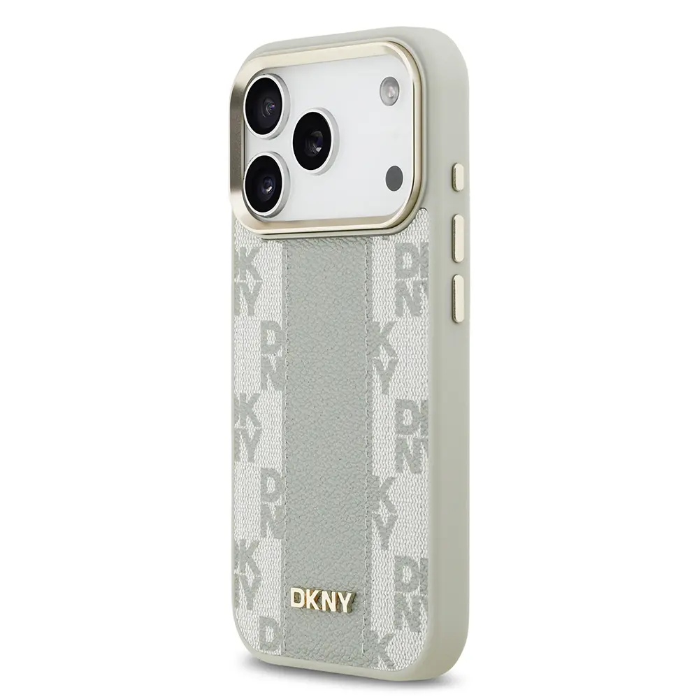 iPhone 17 Pro MagSafe Uyumlu 3D Checkered Desenli Kılıf - DKNY