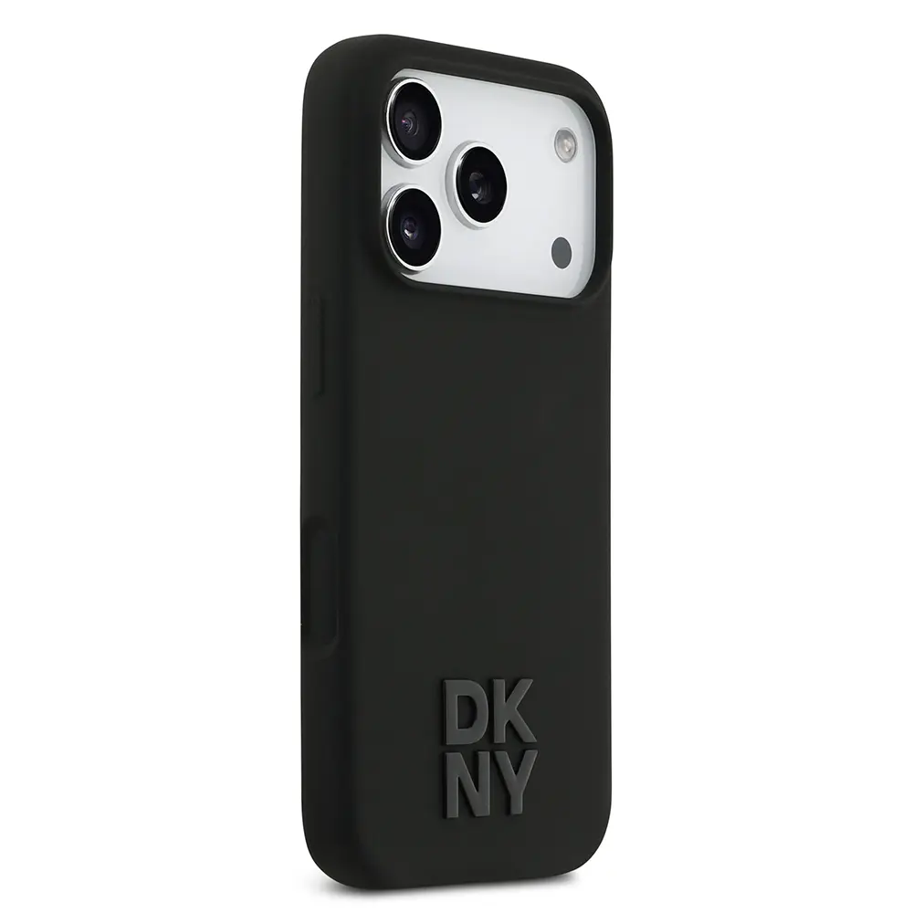 iPhone 17 Pro MagSafe Uyumlu Silikon Kılıf - DKNY Metal Logolu