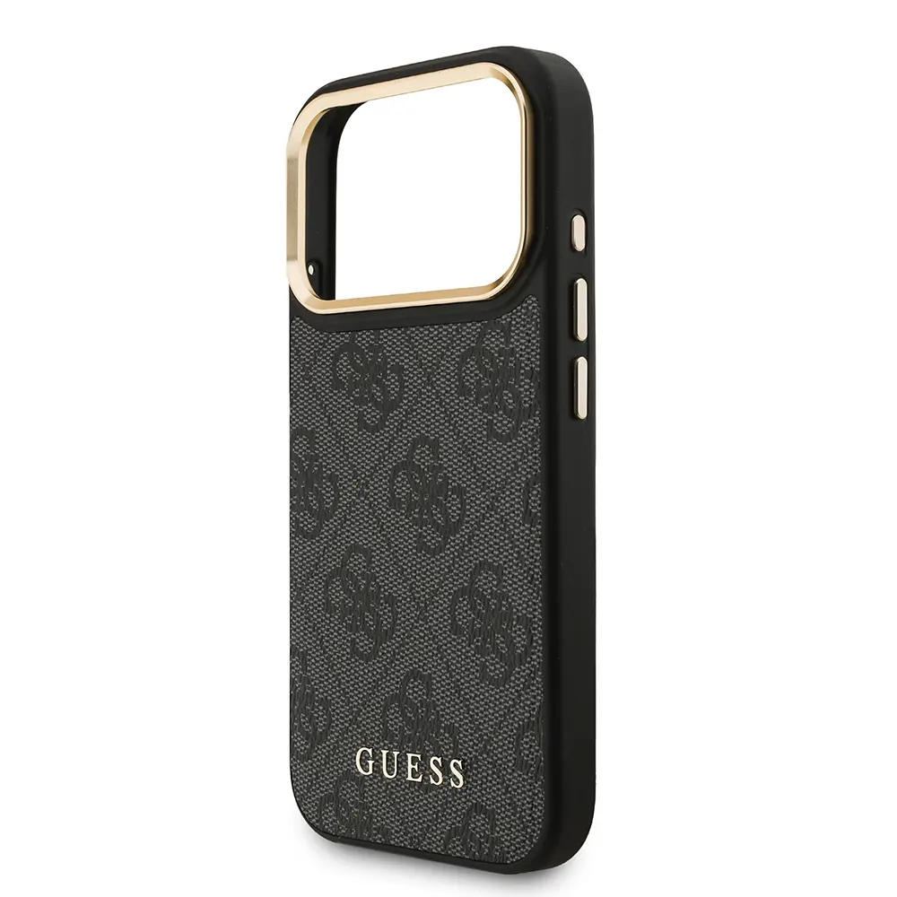 iPhone 17 Pro MagSafe Uyumlu Kartlıklı Kılıf - Guess 4G Metal Logo