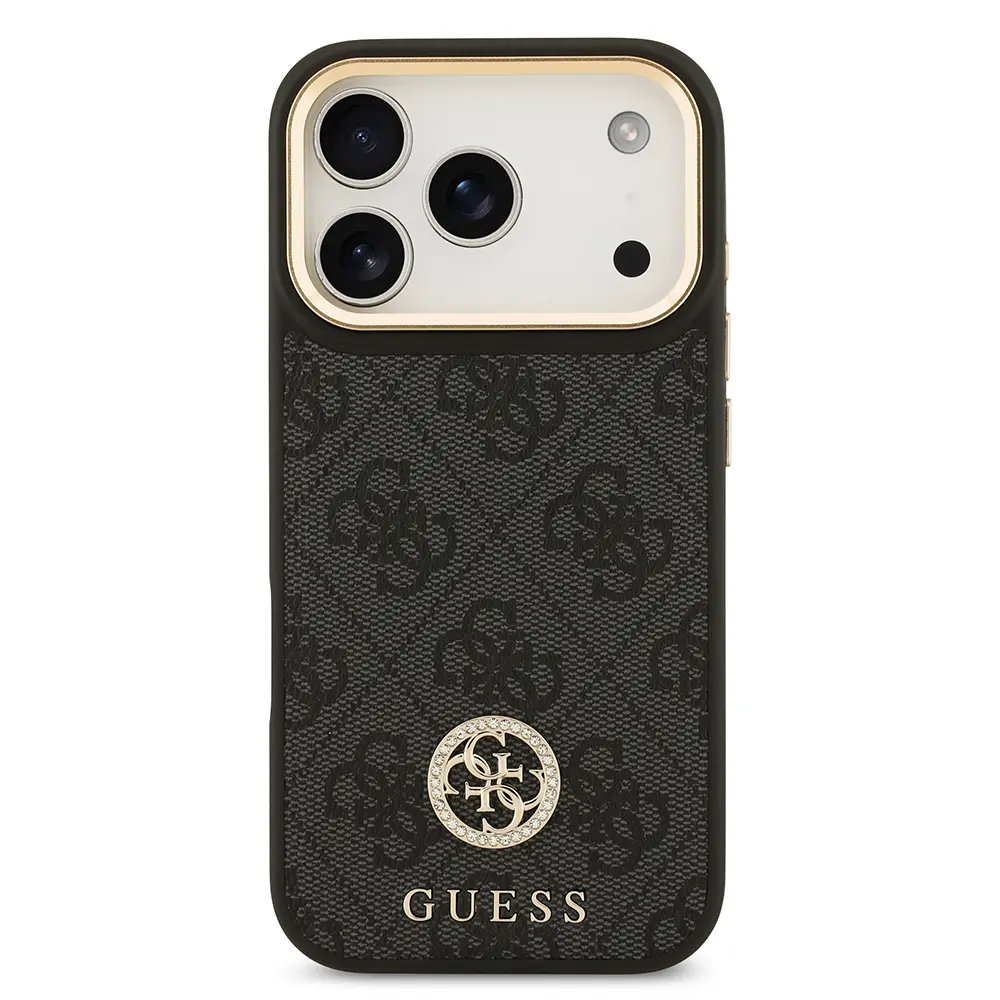 iPhone 17 Pro MagSafe Uyumlu Taşlı Kılıf - Guess 4G Logolu