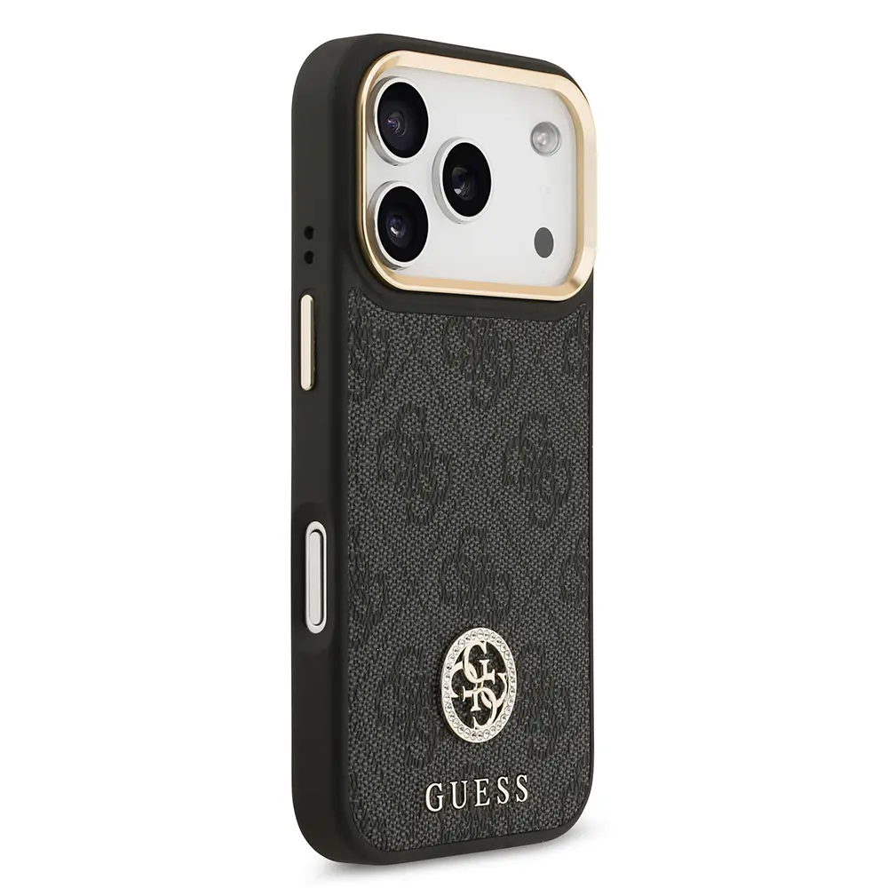 iPhone 17 Pro MagSafe Uyumlu Taşlı Kılıf - Guess 4G Logolu