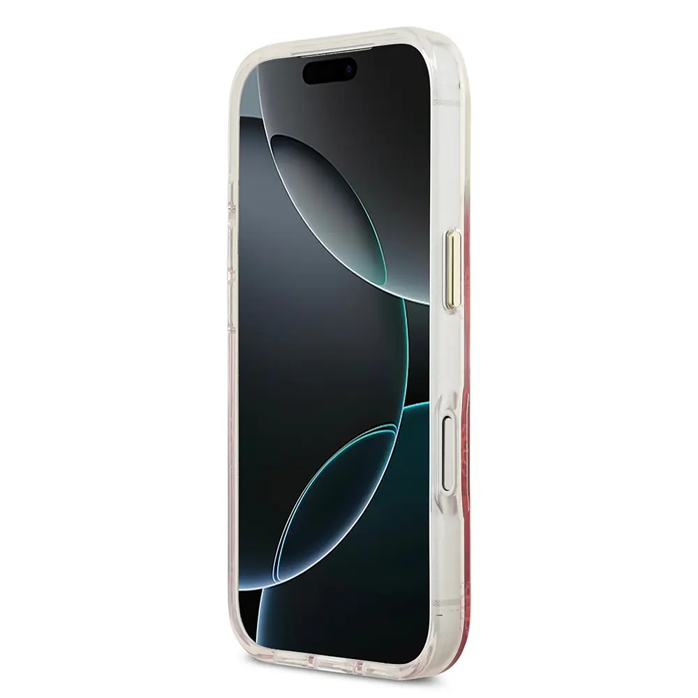 iPhone 17 Pro MagSafe Uyumlu Simli Peony Silikon Kılıf - Guess