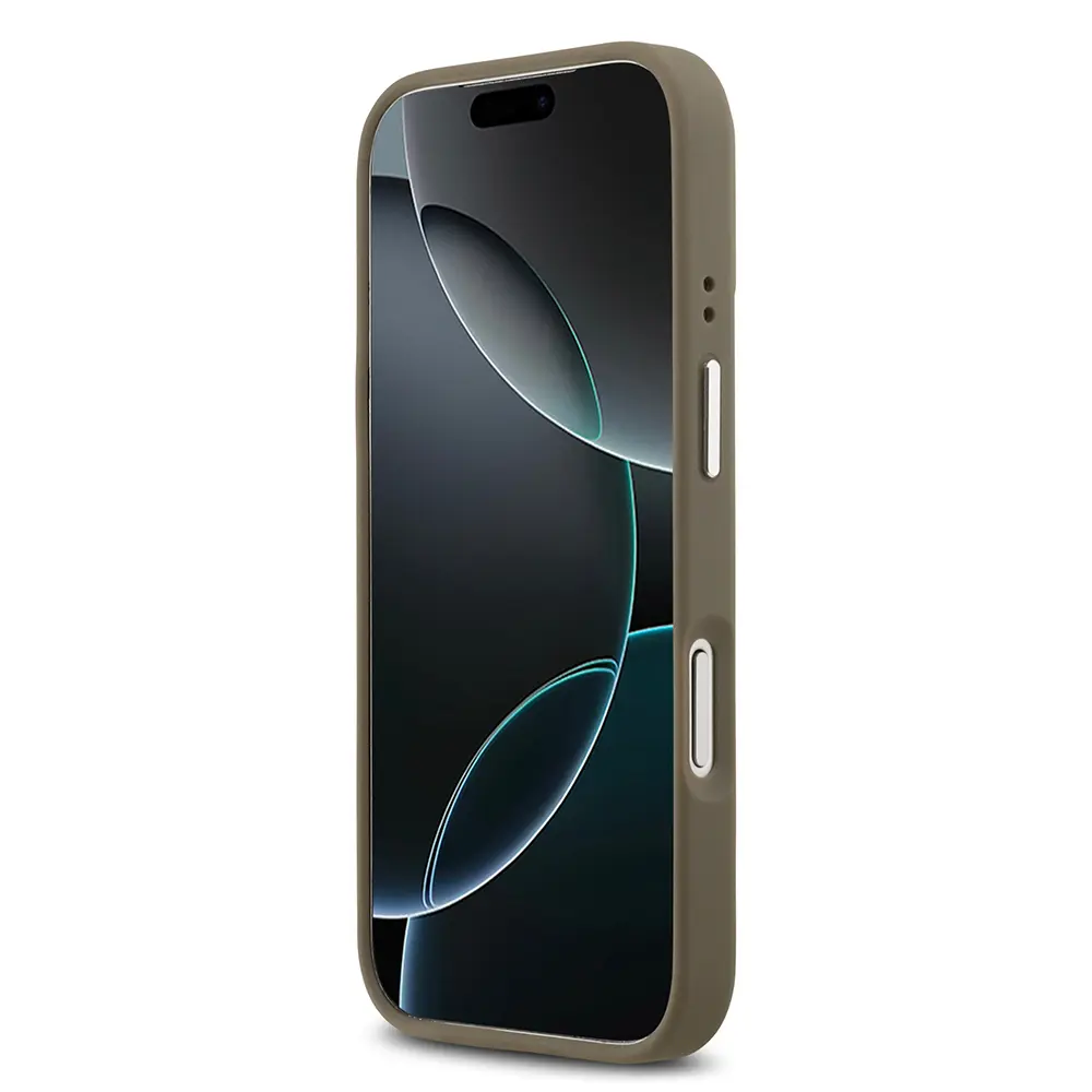 iPhone 17 Pro Lisanslı Grained Kılıf - Guess 4G Metal Logolu