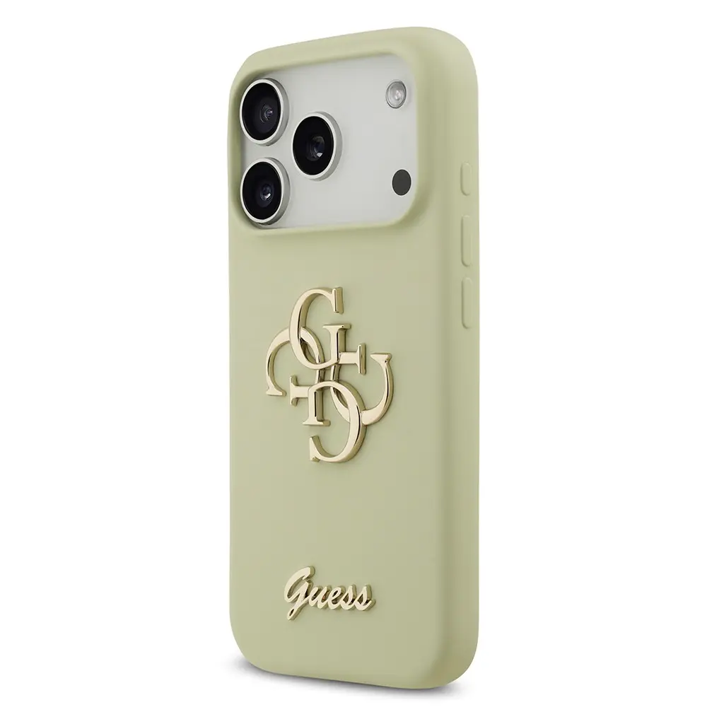 iPhone 17 Pro Kabartmalı Guess Logolu Lisanslı Kılıf - Guess Grained