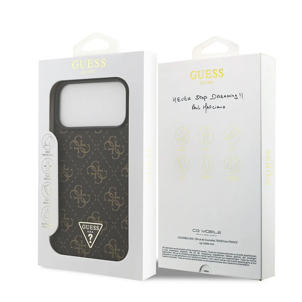 iPhone 17 Pro PU Deri 4G Desenli Kılıf - Guess Lisanslı