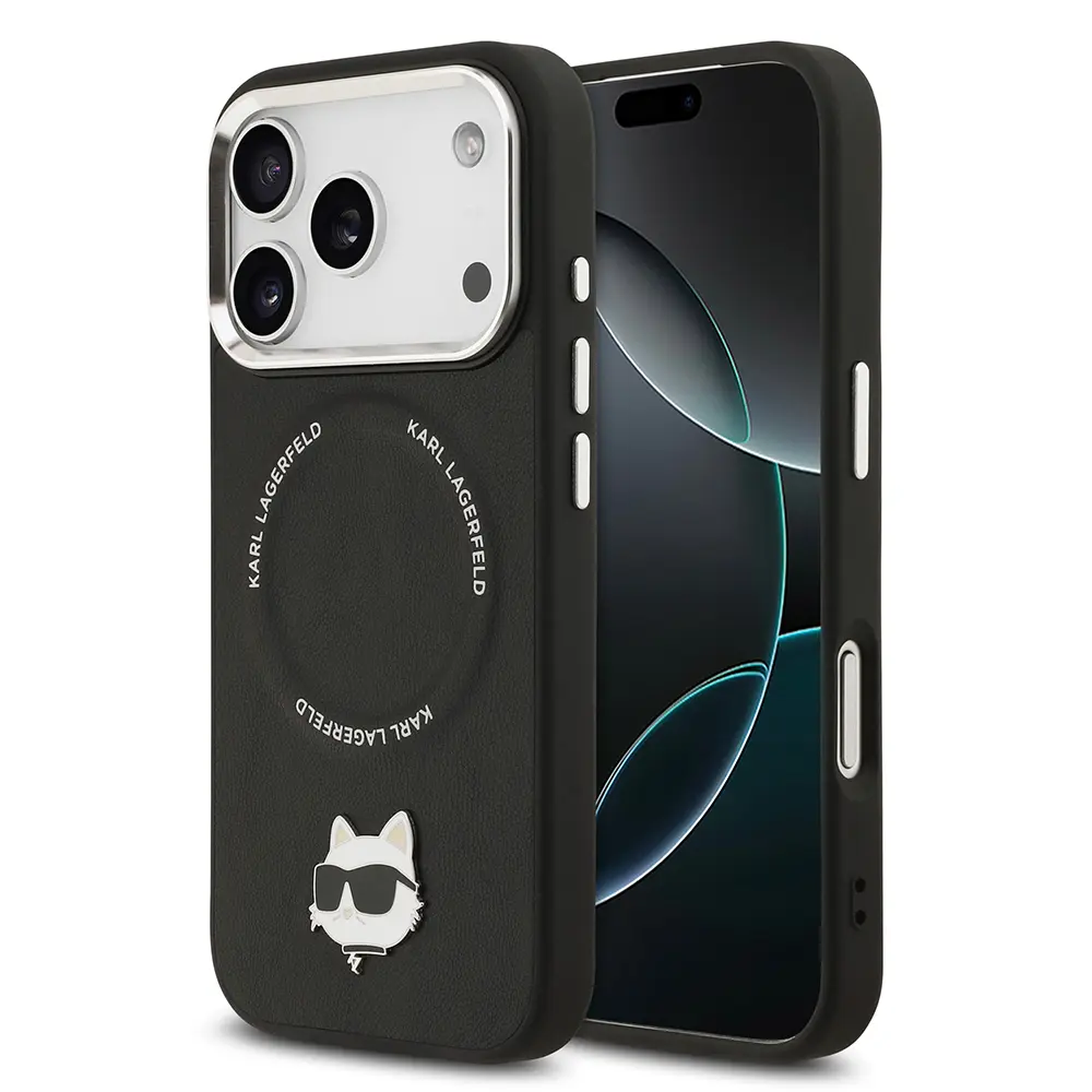 iPhone 17 Pro MagSafe Uyumlu PU Deri Kılıf - Karl Lagerfeld Choupette