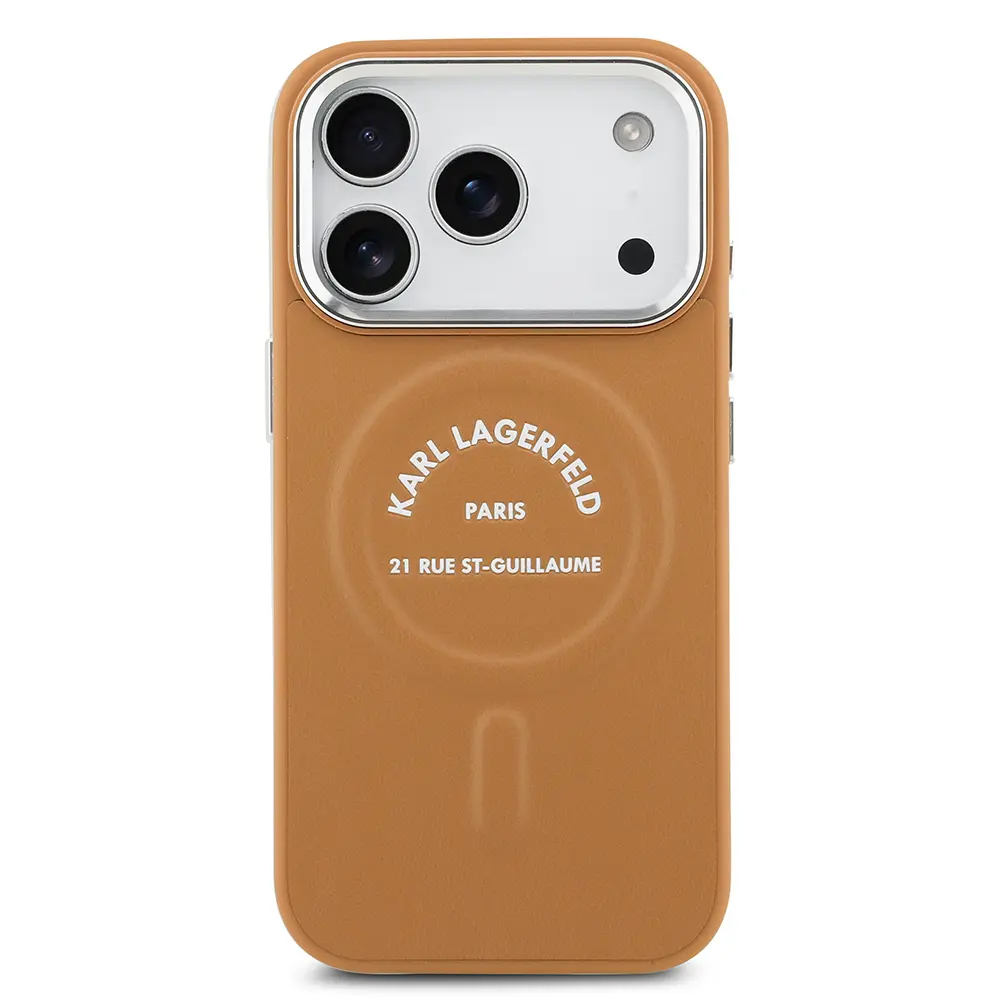 iPhone 17 Pro MagSafe Uyumlu PU Deri Kılıf - Karl Lagerfeld Paris RSG