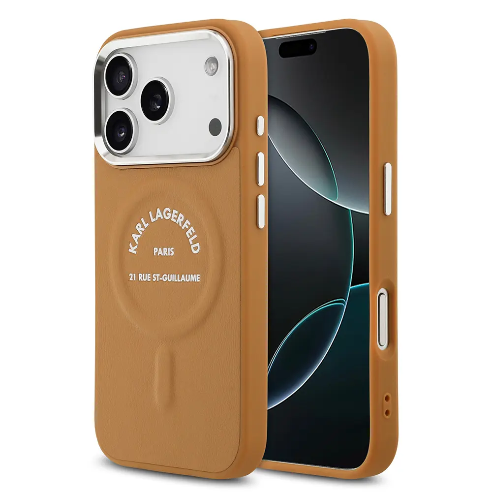 iPhone 17 Pro MagSafe Uyumlu PU Deri Kılıf - Karl Lagerfeld Paris RSG