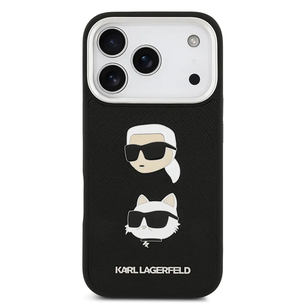iPhone 17 Pro Kılıf, Metal Logolu K&C Heads Pin Kapak - Karl Lagerfeld