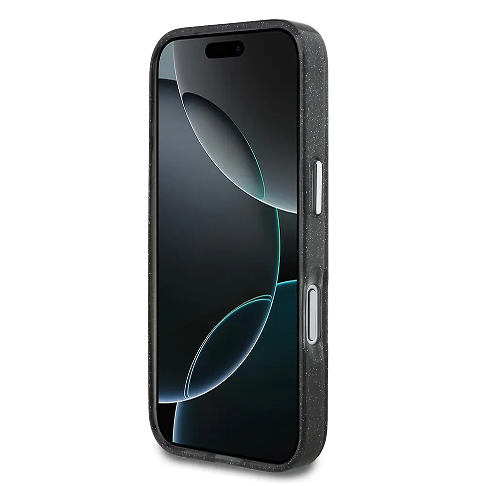 iPhone 17 Pro Kılıf, Parlayan Simli Karl & Choupette Logo - Karl Lagerfeld