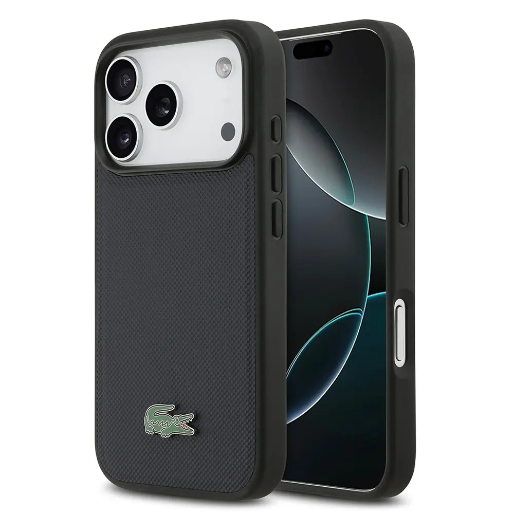 iPhone 17 Pro MagSafe Uyumlu PU Pike Desenli Kılıf - Lacoste