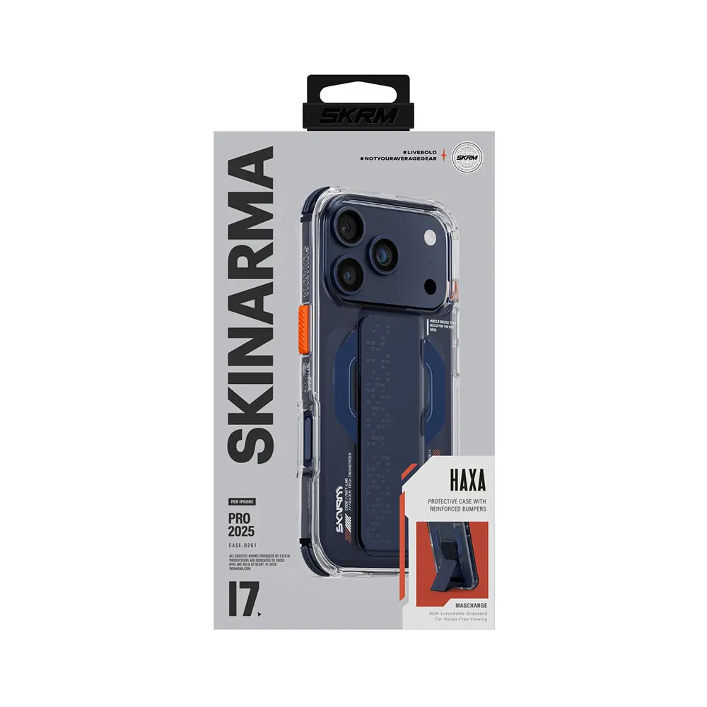 iPhone 17 Pro MagSafe Uyumlu Standlı Airbag Kılıf - Skinarma Haxa