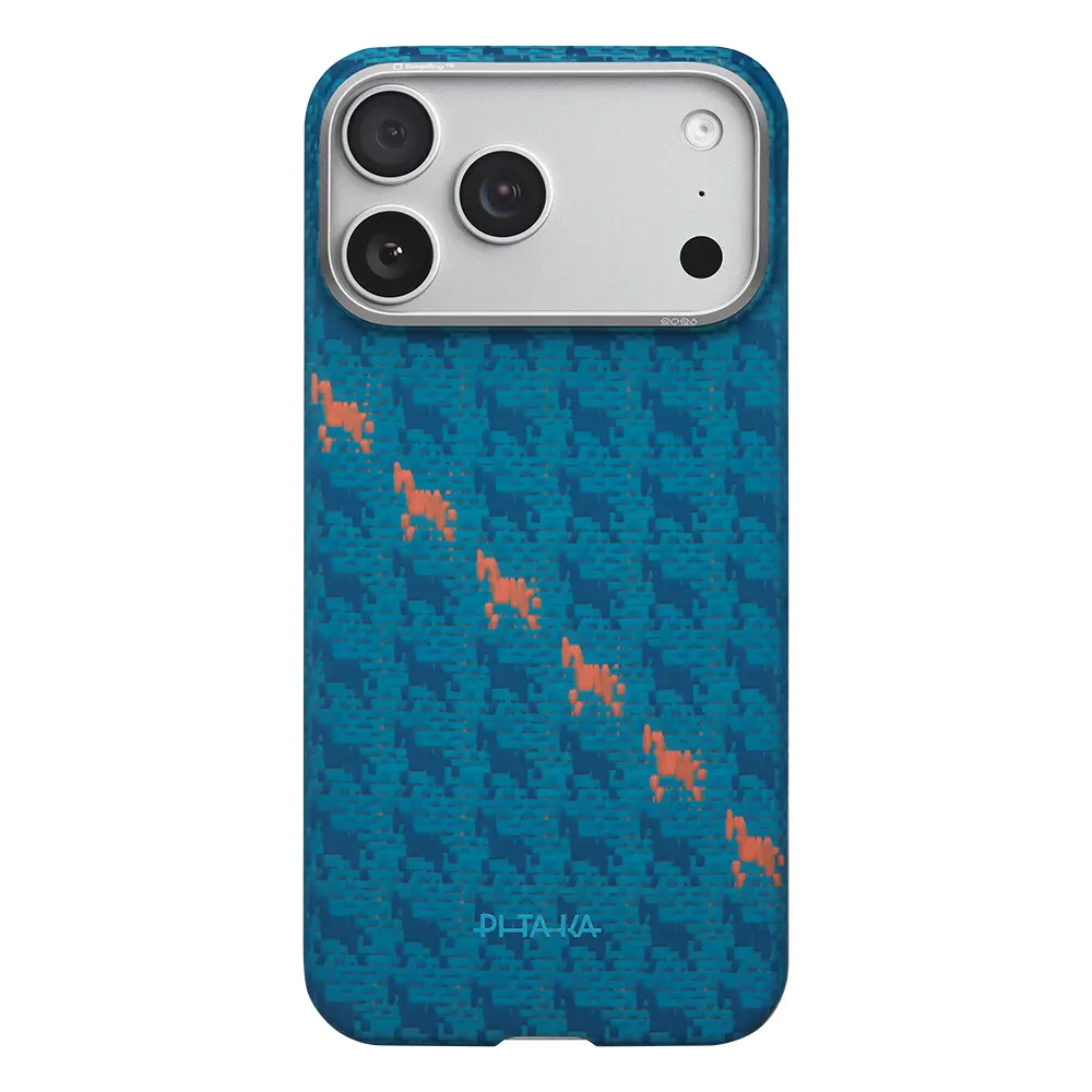 iPhone 17 Pro MagSafe Uyumlu Aramid Fiber Kılıf - Pitaka Edge Happiness Rides
