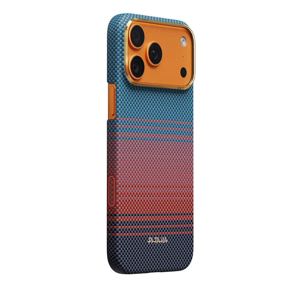 iPhone 17 Pro MagSafe Uyumlu Aramid Fiber Kılıf - Pitaka Sunset 2.0 California Dream