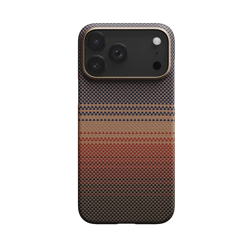 iPhone 17 Pro MagSafe Uyumlu Aramid Fiber Kılıf - Pitaka Sunset-Moonrise