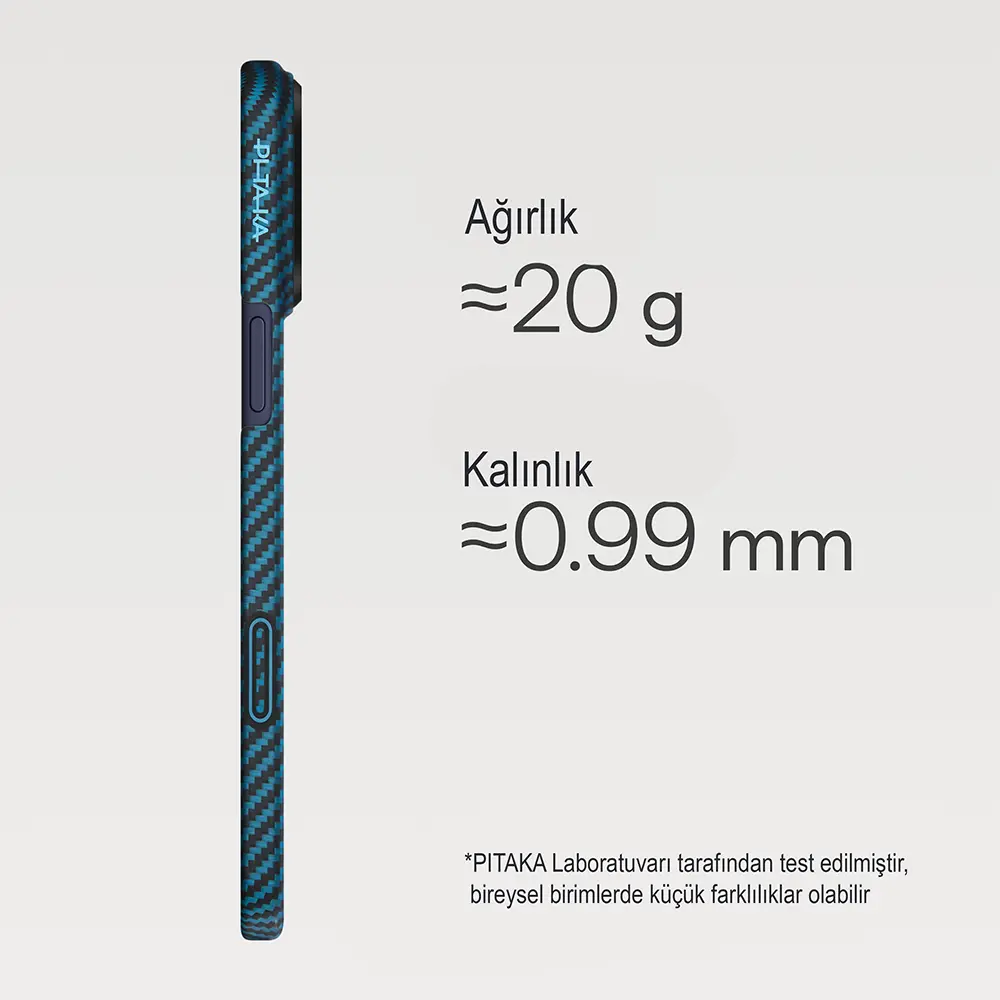 iPhone 17 Pro MagSafe Uyumlu Aramid Fiber Kılıf - Pitaka Ultra-Slim