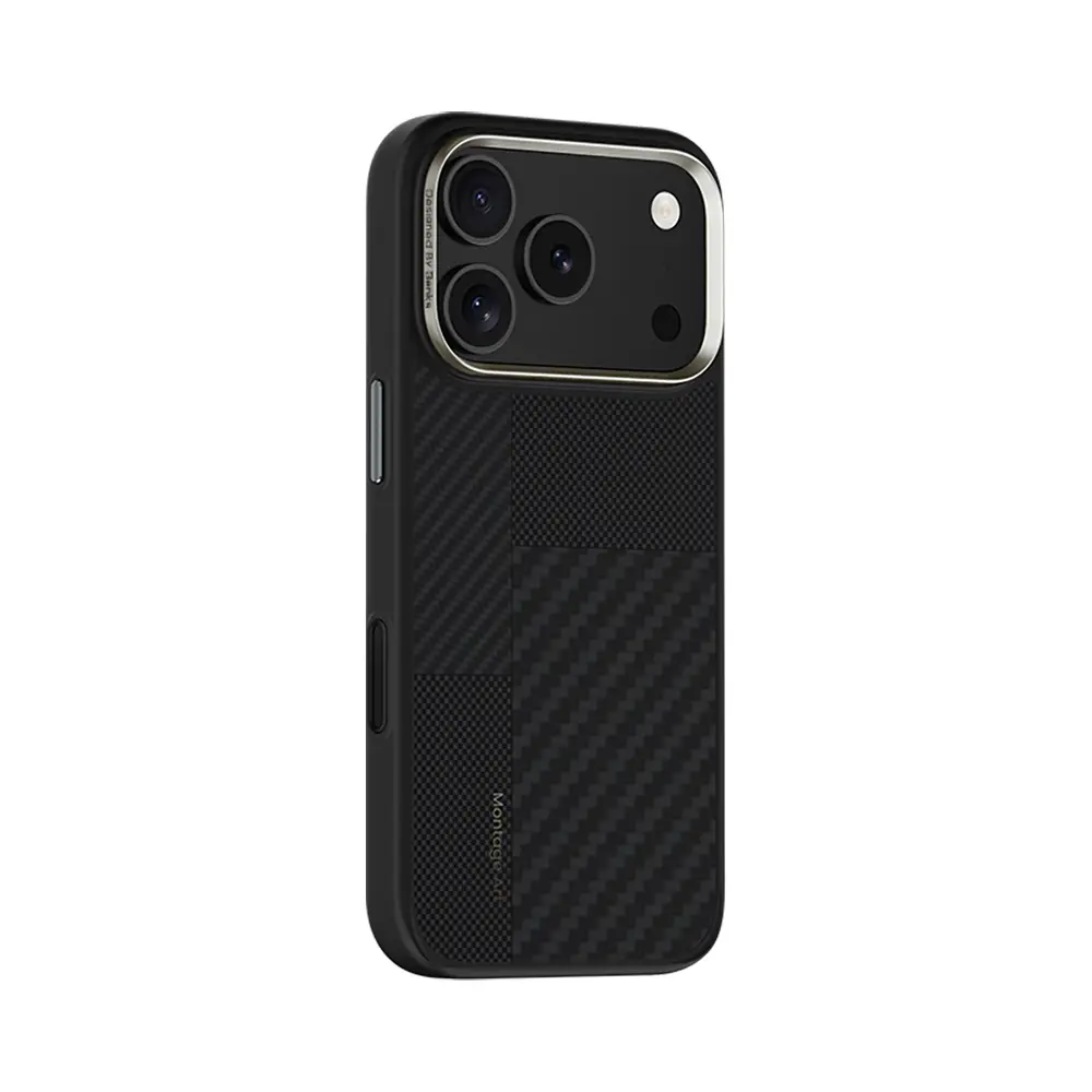 iPhone 17 Pro MagSafe Uyumlu Karbon Fiber Kılıf - Benks Montage Hybrid ArmorPro