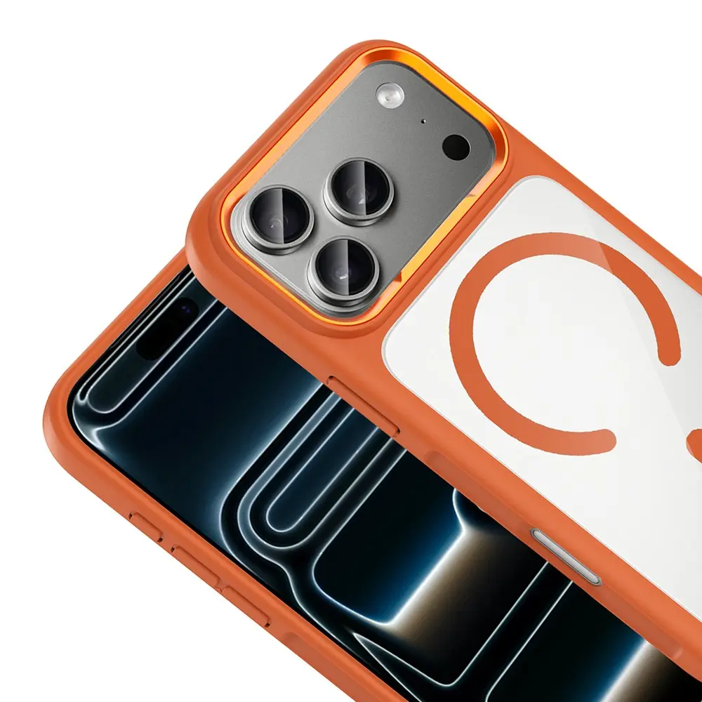 iPhone 17 Pro MagSafe Uyumlu Metal Kamera Çerçeveli Kılıf - Zore Tiko